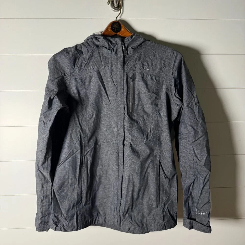 Paradox Windbreaker Jacket Size S Gray Hooded Full Zip
